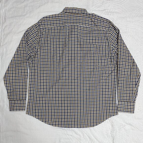 Boggi Milano Men's Woven Long Sleeve Button-up Shirt 3XL Gingham Cotton - Picture 2 of 5